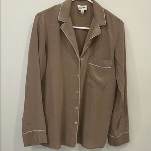 Frank & Oak Brown Button Down Shirt